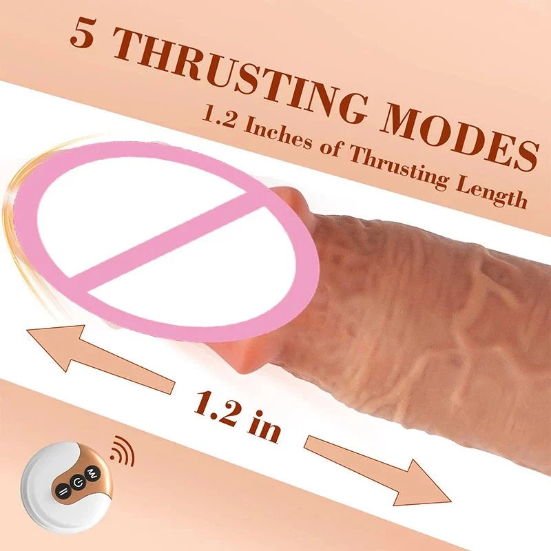 Silicone Lifelike Dildo G Spot Clitoral Anal Stimulation Remote Control Automatic Thrusting Vibrating Realistic Dildo for Women