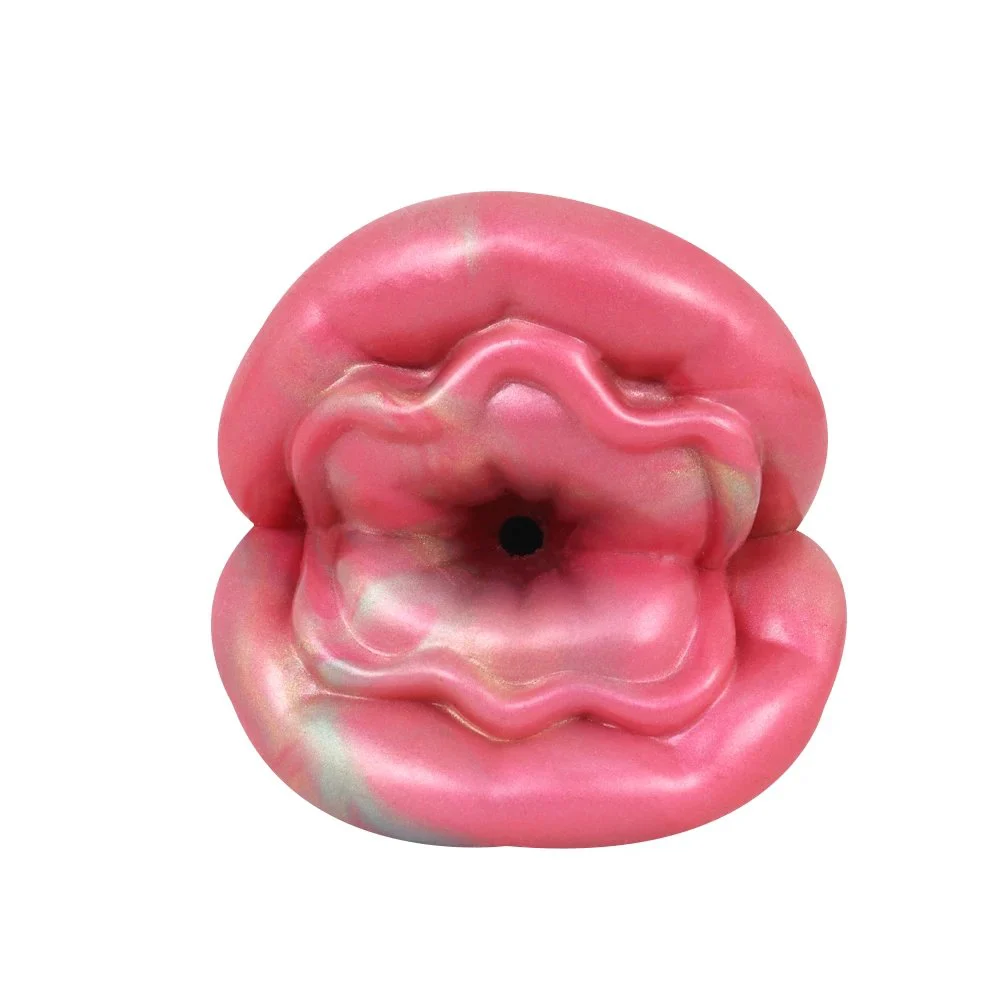 Fantasy Silicone Tight Textured Thick Lips Shape Male Masturbator for Enhanced Stimulation & Penis Training Pocket Pussy Sex Toy