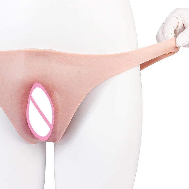 Realistic Silicone Panties Gays Pussy Pants Sexy Insertable Vagina Form Crossdresser Transgender Shemale Drag Queen Cosplay
