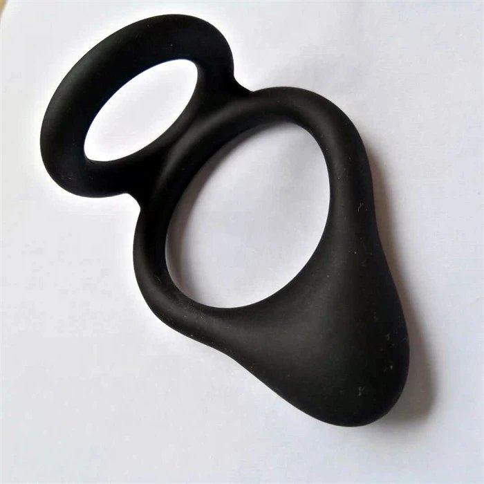 Men's Silicone Double Cock Ring Lasting Training Sex Toys for Delay Ejaculation