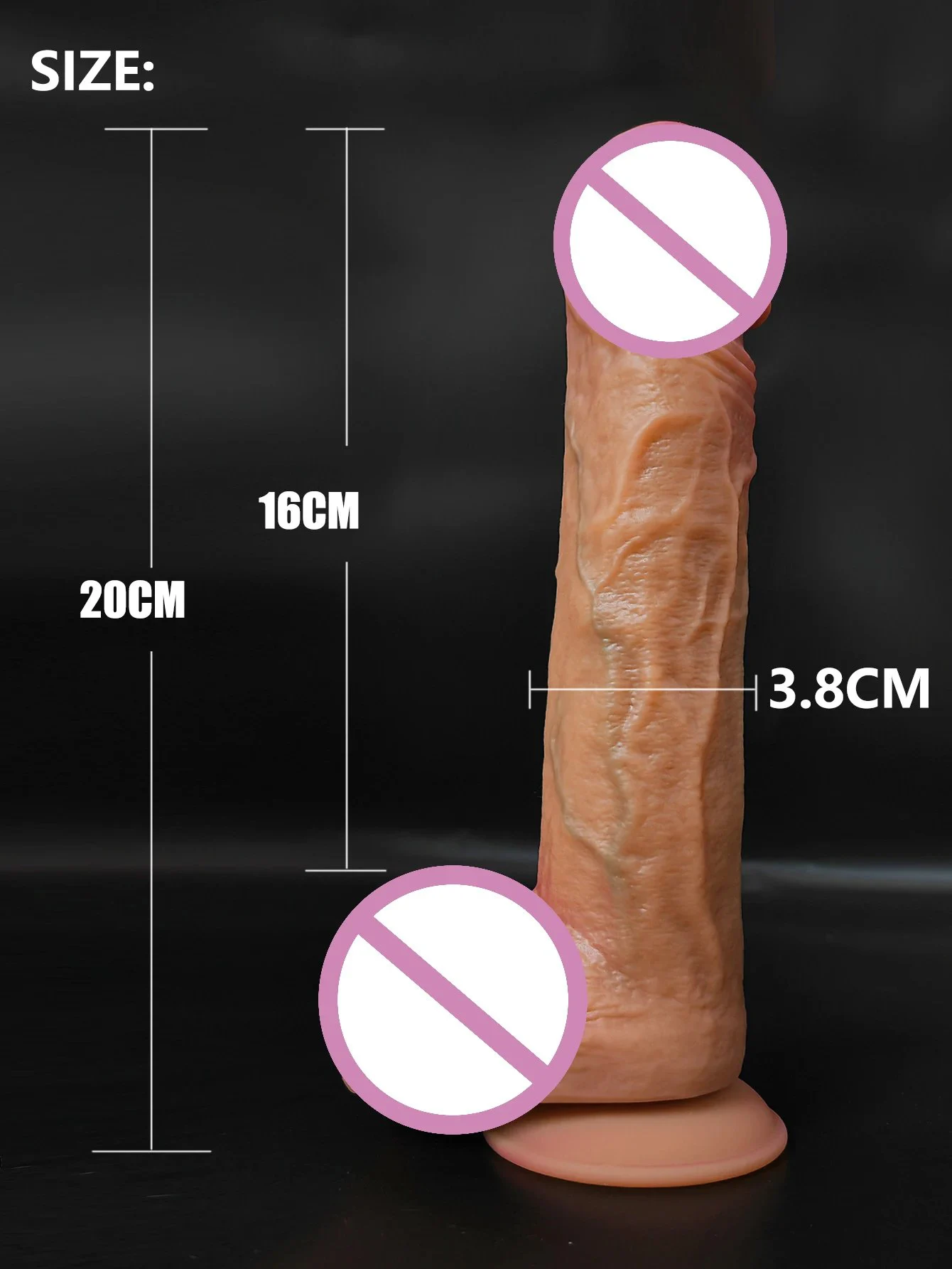 Sexy Body Big Size Sex Dildo Sex Toys Soft Silicone Thrusting Dildos for Women
