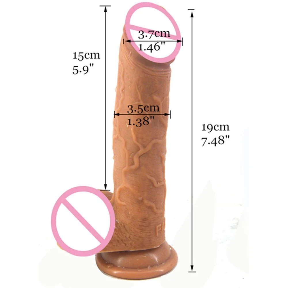 Sex Shop 19cm 7.48 Dia 3.5cm Silicone Realistic Dildo for Lesbian Strap on Dildo Toys Sex Adult Strapon Dildo Sex Toys