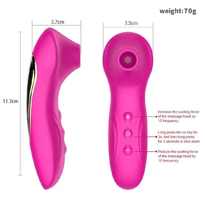 USB Rechargeable Clit Sucking G-Spot Vibrator for Women with 5 Vibration Modes