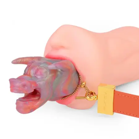 Neon Barbarian Prison Fetish Gag Set Soft Silicone Gag Leather Bondage Flirting Game Toy