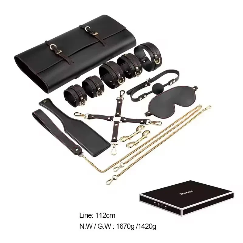 Sex Bondage Restraints 10pcs Adult Games Cuffs Gag Blindfold Spanking Sex Toys for Women and Couples