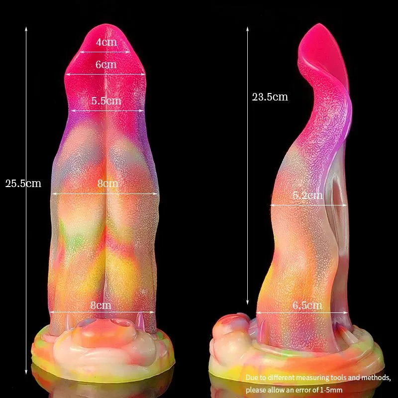 Fantasy Dildo Penis Luminous Realistic Wolf Tongue Sex Toys for Women Vagina Penis for Man