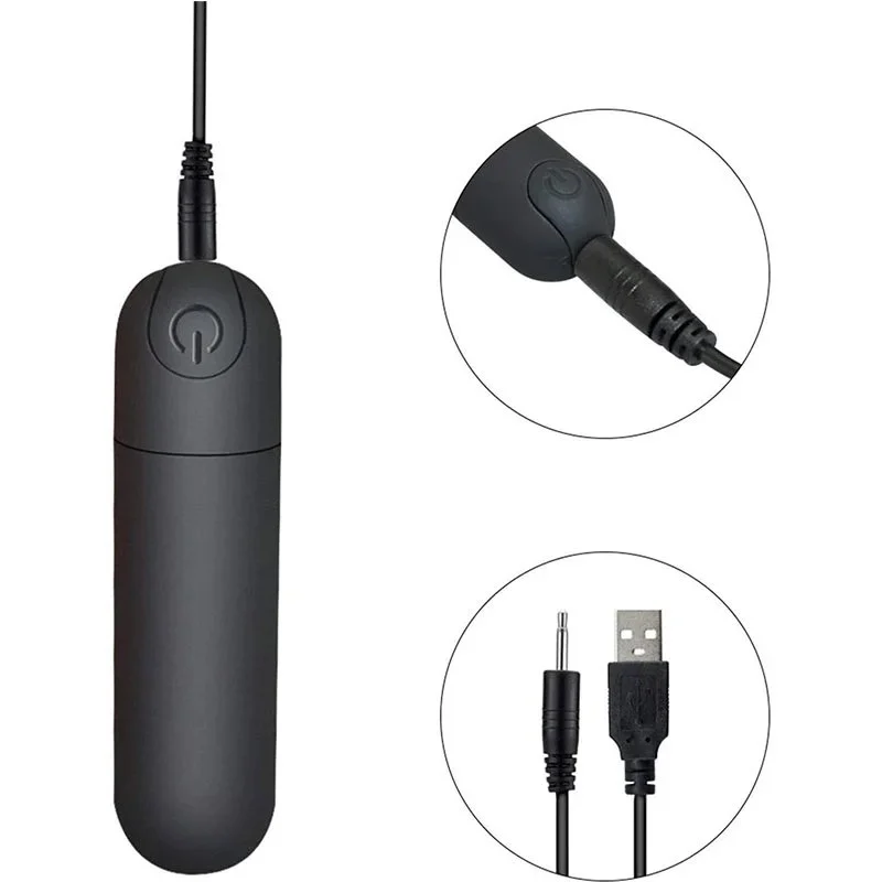 Usb Rechargeable Women Black Mini Bullet Sex Toys Vibrator for Clit Nipples and Other Sensitive Spots to Maximize Vibrations
