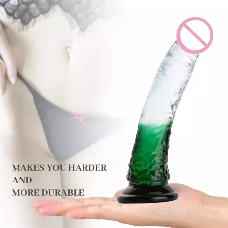 Sex Toys Dildo for Women Realistic Double Colored Crystal Jelly Dildo With Suction Cup