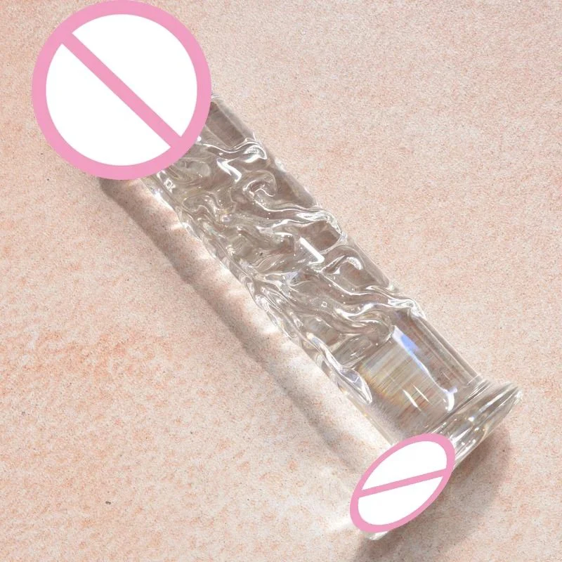 Sex Toys 25CM Glass Cock Crystal Dildo Transparent Penis for Masturbation