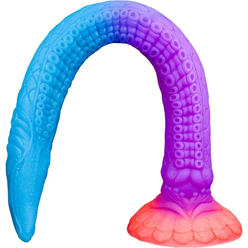 Fantasy Alien Monster Ring Suction Cup Dildo Silicone Waterproof Sex Toy Soft Fetish for Gay Men Anal Insertion Adult