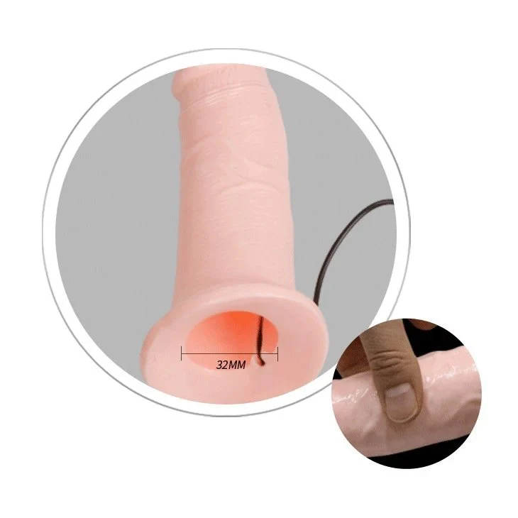 Sex Toys for Male Size Fetish Extension Realistic Vibrating Hollow Strap on Dildo for Men
