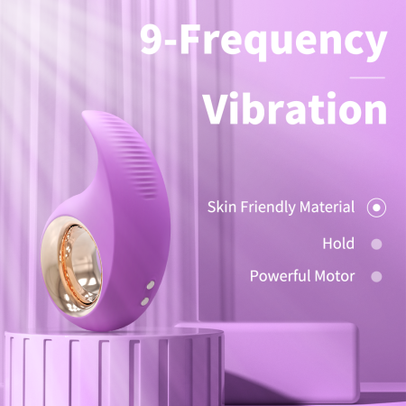 Women's 9-Speed Mini Rabbit Vibrator with Clitoris Stimulator Sex Product Features Finger Sleeve