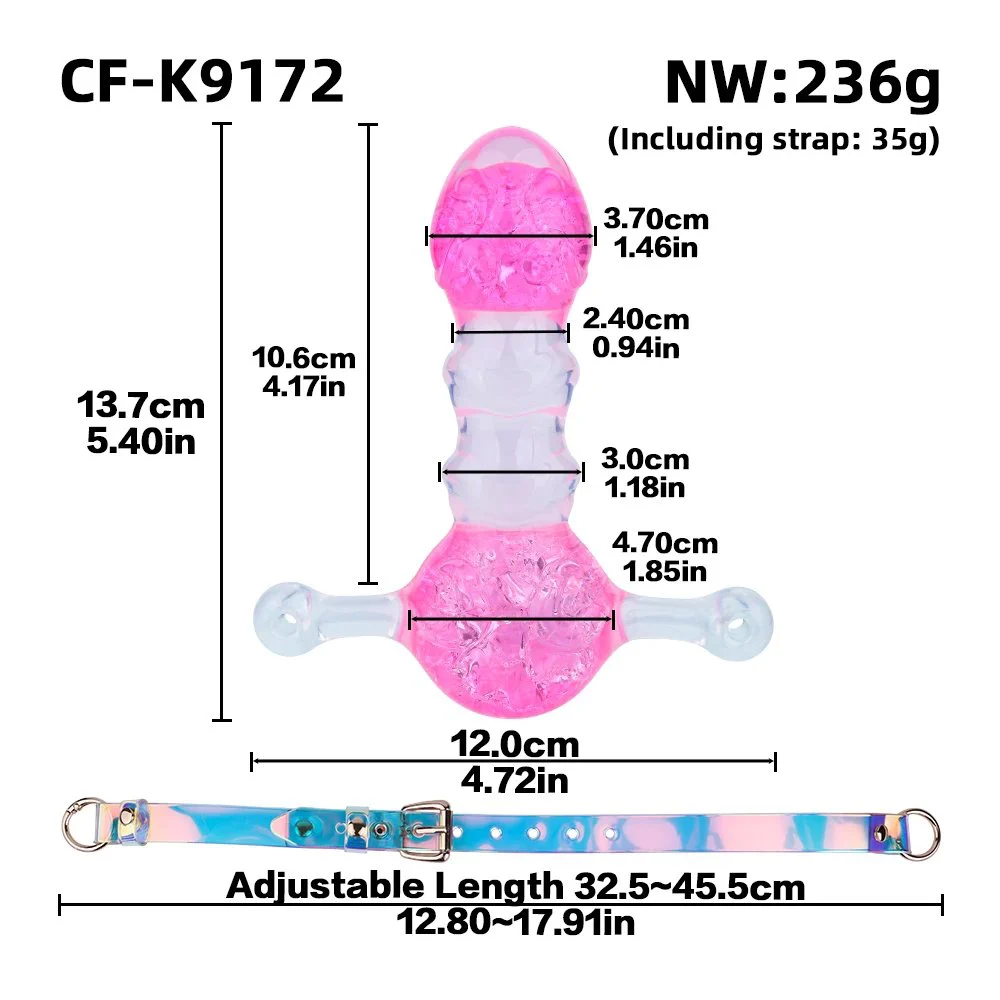 New Fantasy Dildo Mouth Ball Gag Penis Gag Adjustable Strap on Mouth Gag for Adult Bondage Restraints Sex Toy