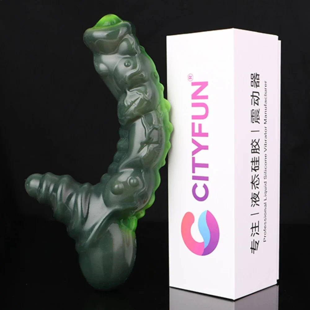 Dildo Vibrator with Heating Head Anti-Slip Silicone Realistic Double-Ended Vibrating Butt Plug Anal Sex Toy for Lesbians