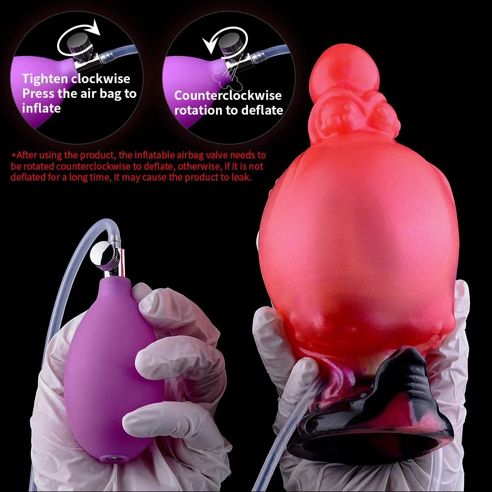 Safety Silicone Material Inflatable Squirting Anal Plug Stimulating Anal Plug Suitable for Women and Men