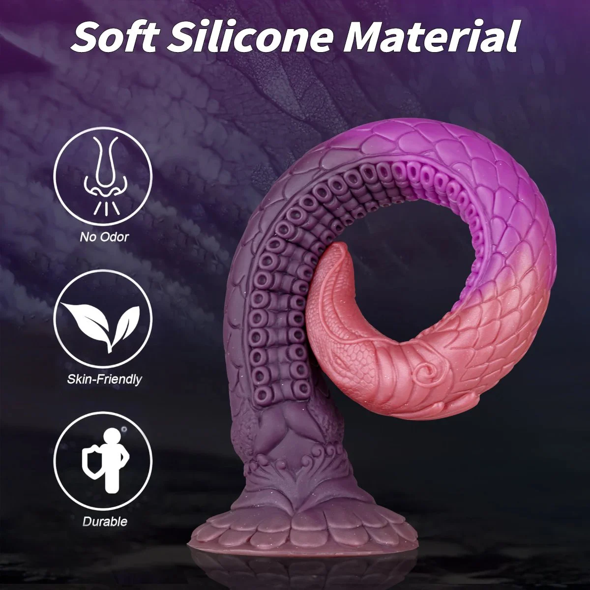 Fantasy Alien Monster Ring Suction Cup Dildo Silicone Waterproof Sex Toy Soft Fetish for Gay Men Anal Insertion Adult