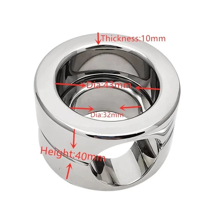 Scrotum Stretching Device Male Penis Bondage Lock Stainless Steel Scrotum Testicle Pendant Ring