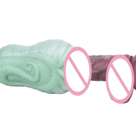 Green Snake Style Masturbation Cup Red Lips Best Oral Cup Single Channel Cups