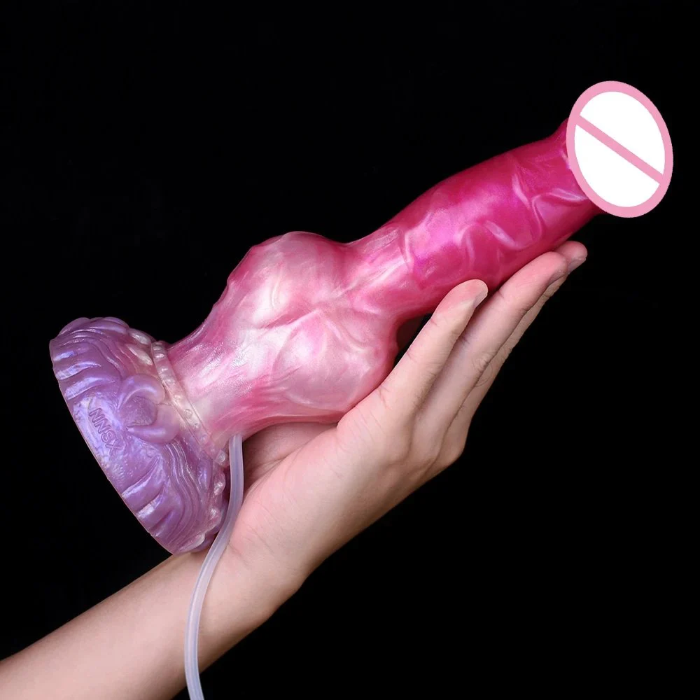 Fantasy Animal Cock Dildo Squirting Ejaculting Masturbator Penis Soft Dildo Anal Plug Toy Sex Toy for Women