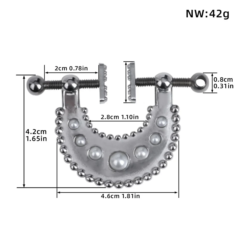 Nipple Clamps Three Accessories Matched Sawtooth Shape Nipple Clips for 18+ Adult