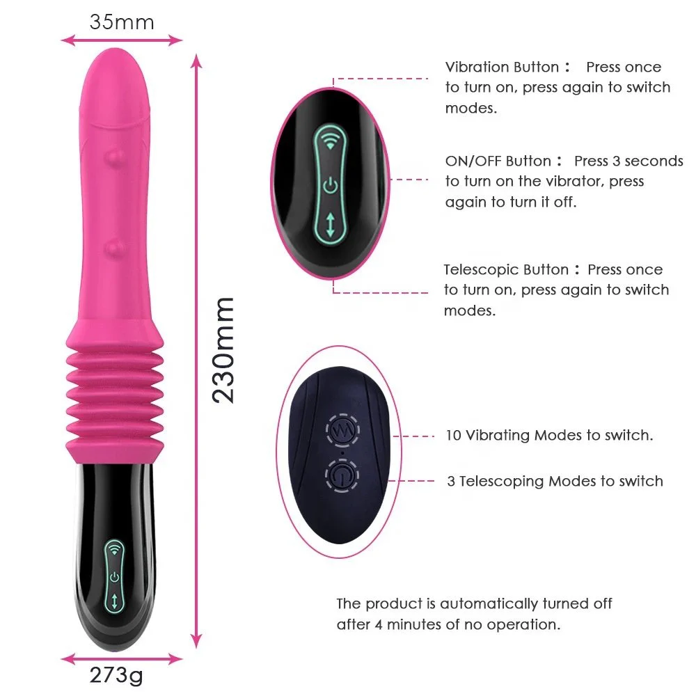 Sex Dildo Machine for Woman Automatic Thrusting Telescopic Vibrator Dildo Sex Toys