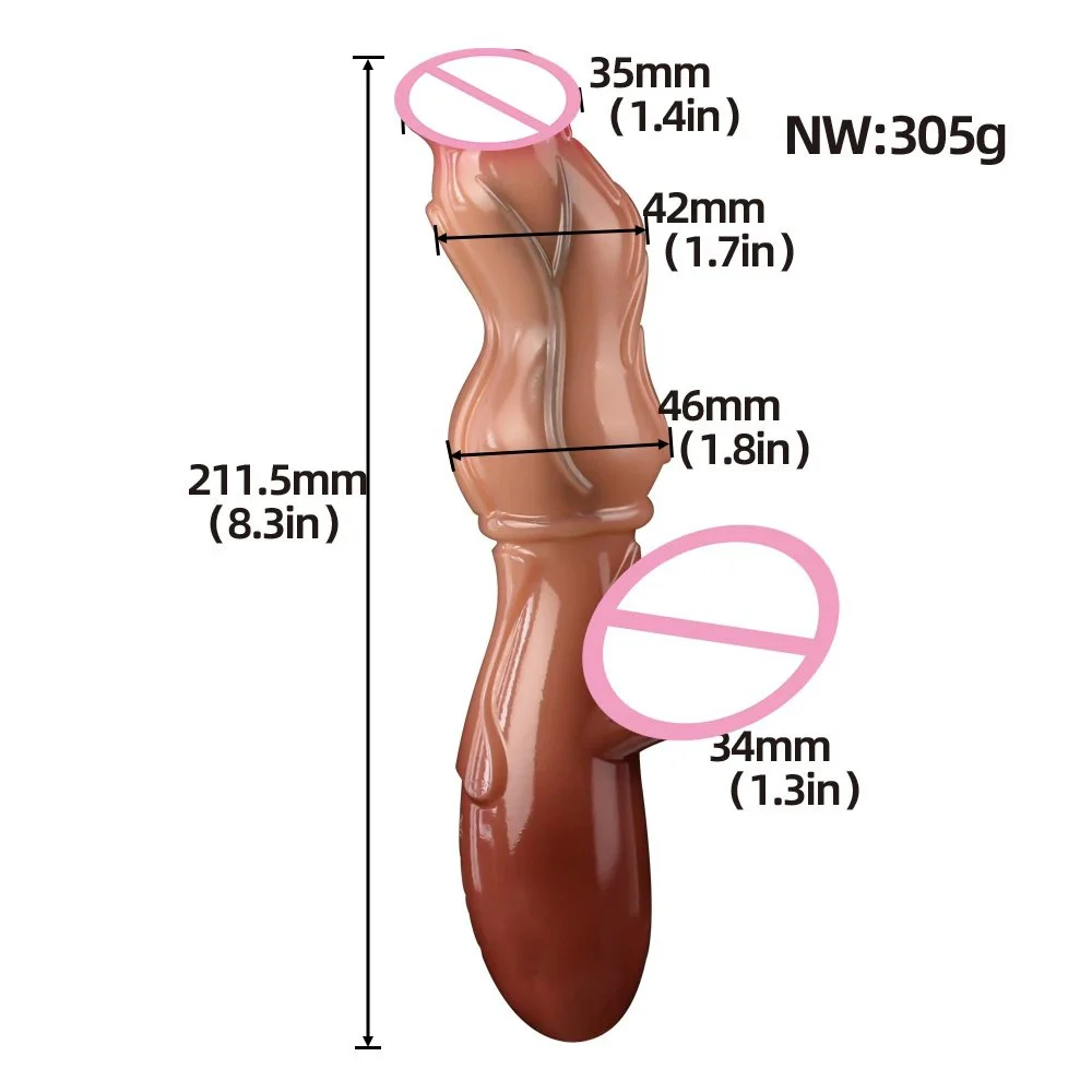 Dog Knot Dildos for Women Men with Vibrating and Heating Function