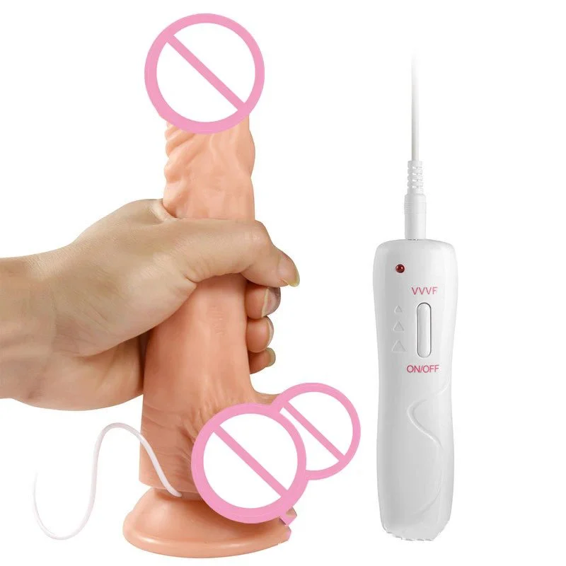 Female Masturbation 10 Speed 22CM Realistic Rotating Dildo Vibrator Sex Toys Dildo for Women