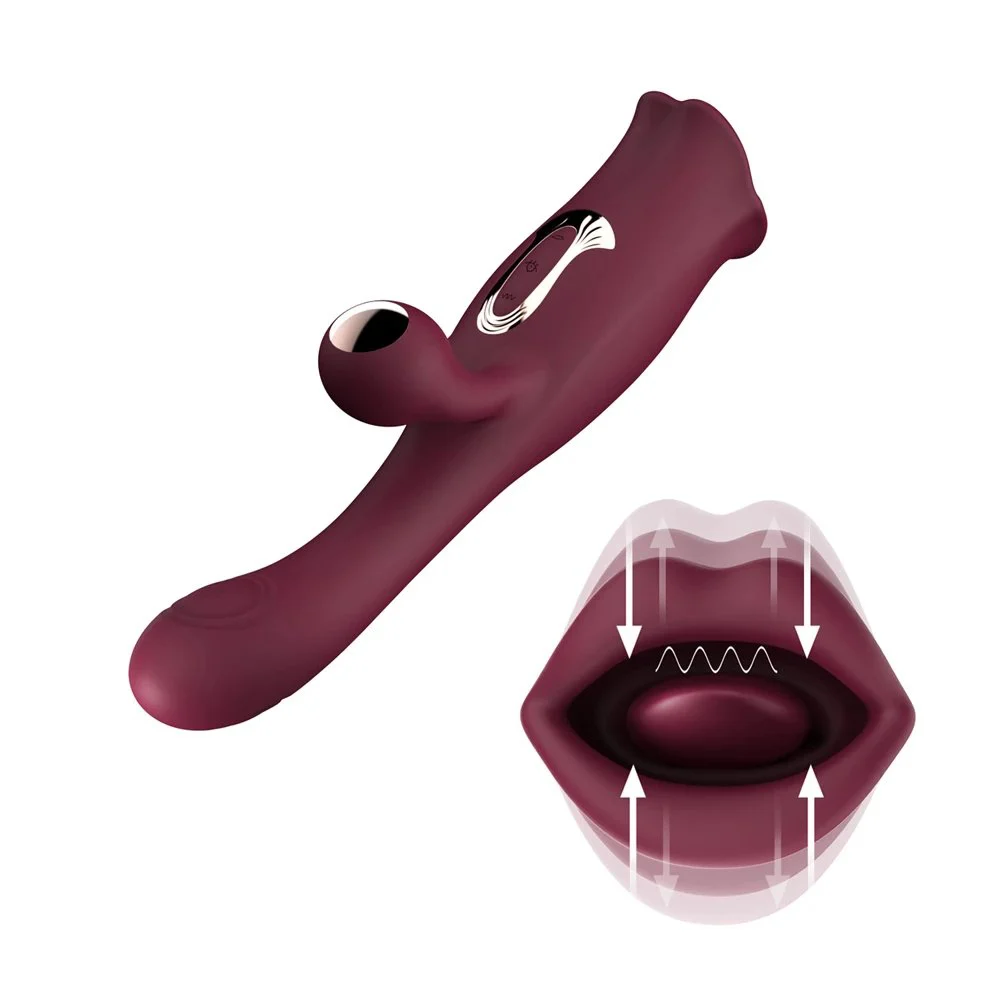 Female Masturbation Nipple G-spot Clitoris Stimulation Vibrator Dildo Realistic Mouth Motion Licking Rabbit Vibrator for Women
