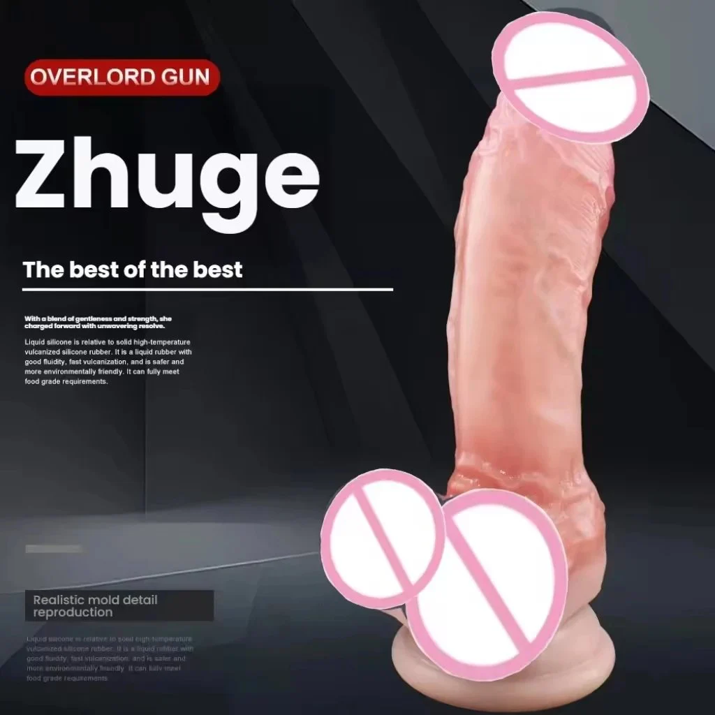 Realistic Strap-On Dildo for Women Soft Silicone with Strong Suction Cup & Soft Head Strap TPE Material Adult Sex Toy