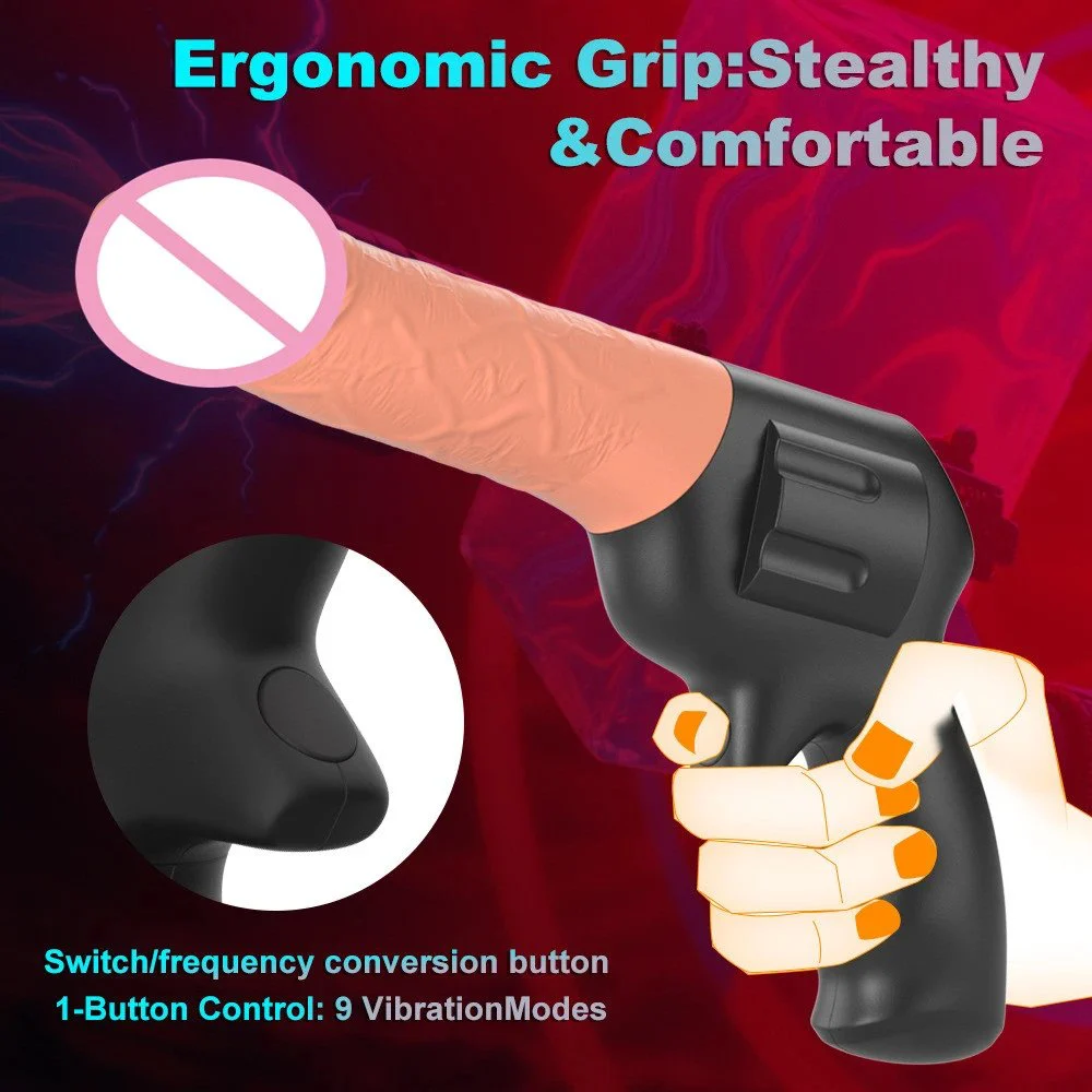 Female Masturbation Waterproof 9 Frequency Telescopic Rotation Dildo Machine Mini Massage Gun