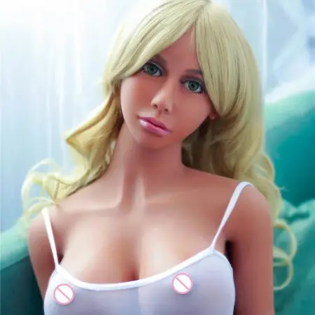 Brown TPE Sex Doll Lifelike Sexy Boobs Big Ass Perspective Dress 165cm Male Masturbation