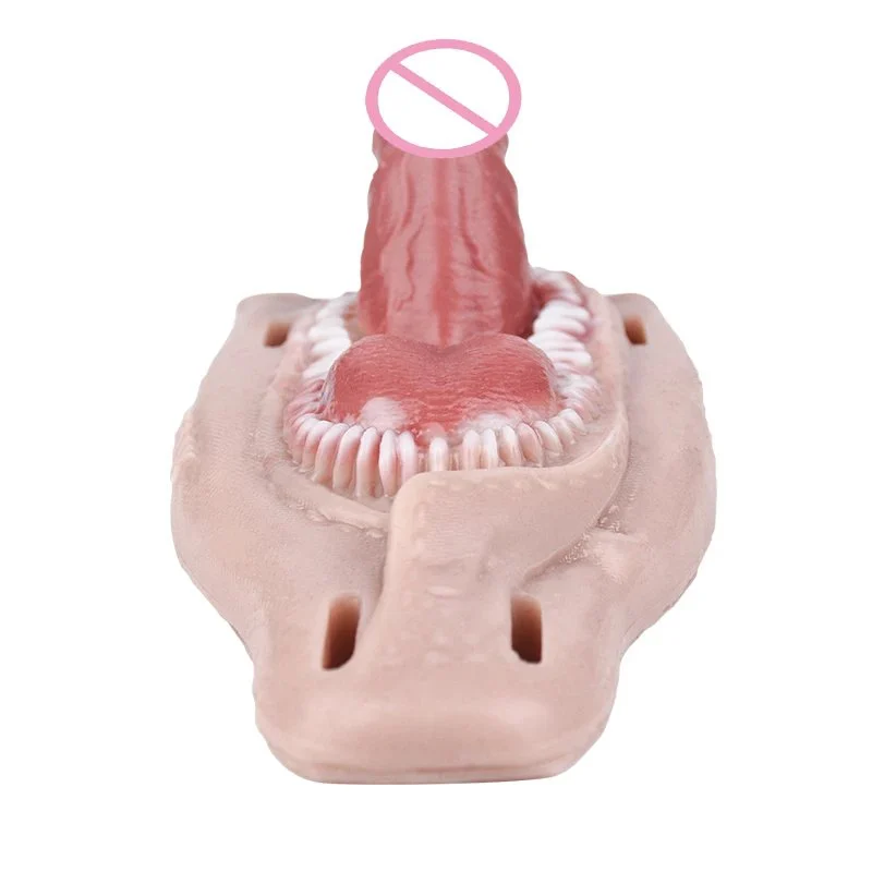 Strap on Sex Grinder Insertable Silicone Realistic Dildo Teeth Clit Stimulate Prostate Massage Anal Plug Hump Adult Sex Toy