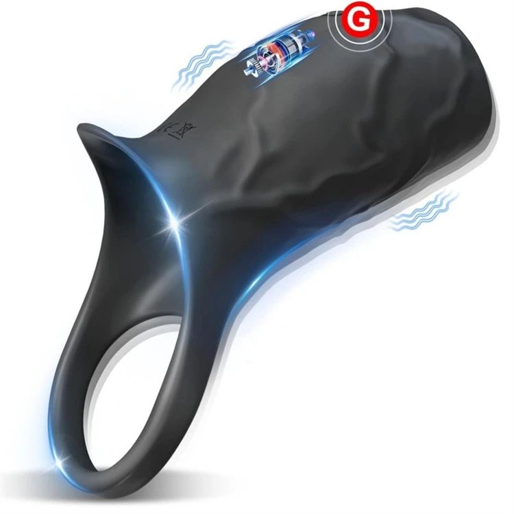 USB Rechargeable Silicone Mens Penis Ring Cock Ring Vibrator Sex Toys for Men