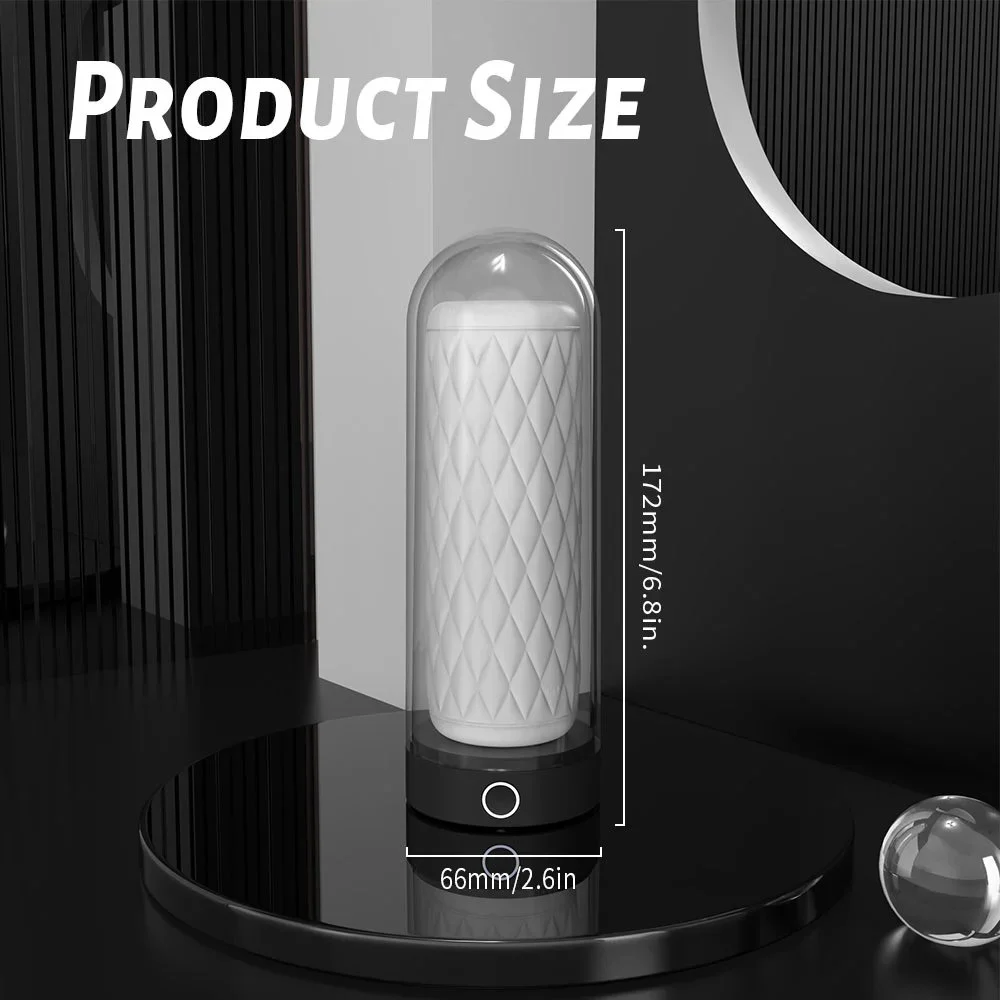 Handheld Heated Aircraft Cup Masturbator Self-Gratification Device for Male Use
