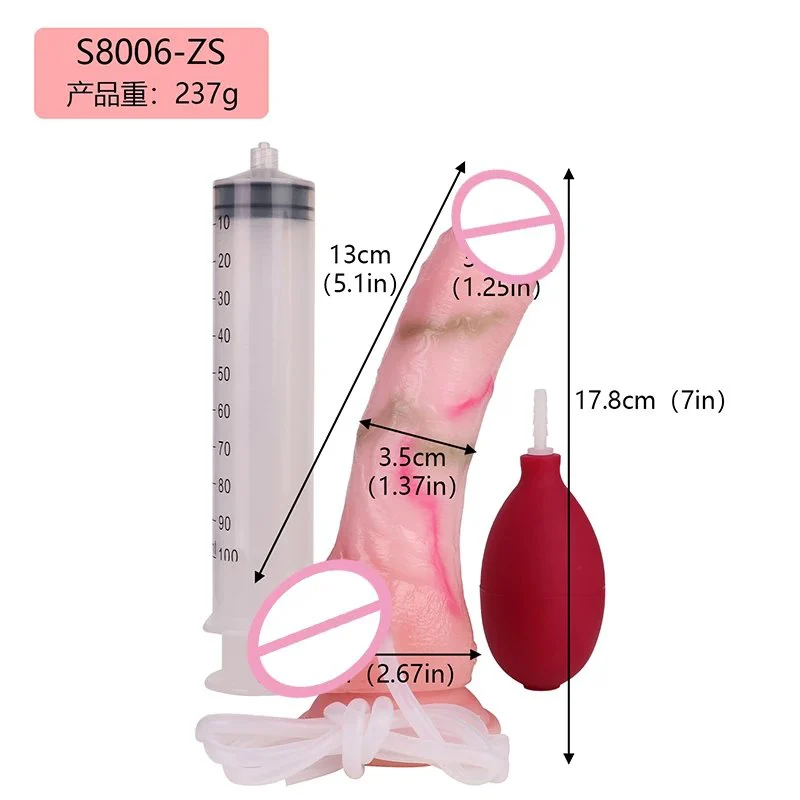 Fantasy Realistic Adult Toys for Women Monster Squirting Dildos Ejaculating Dildo With Injectors Enema Bulb
