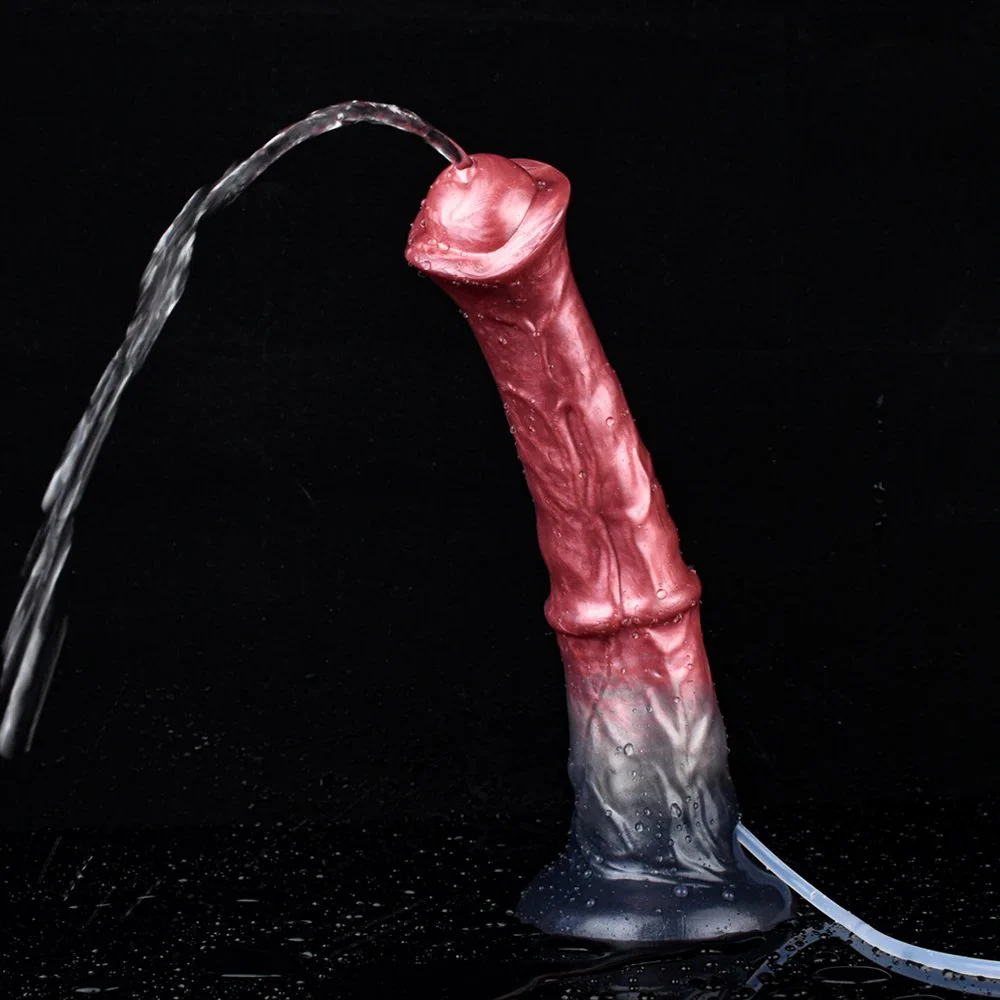 Fantasy Squirting Horse Mustang Pegasus Monster Adult Anal Sex Toys with Cum Tube Silicone Dildo Support