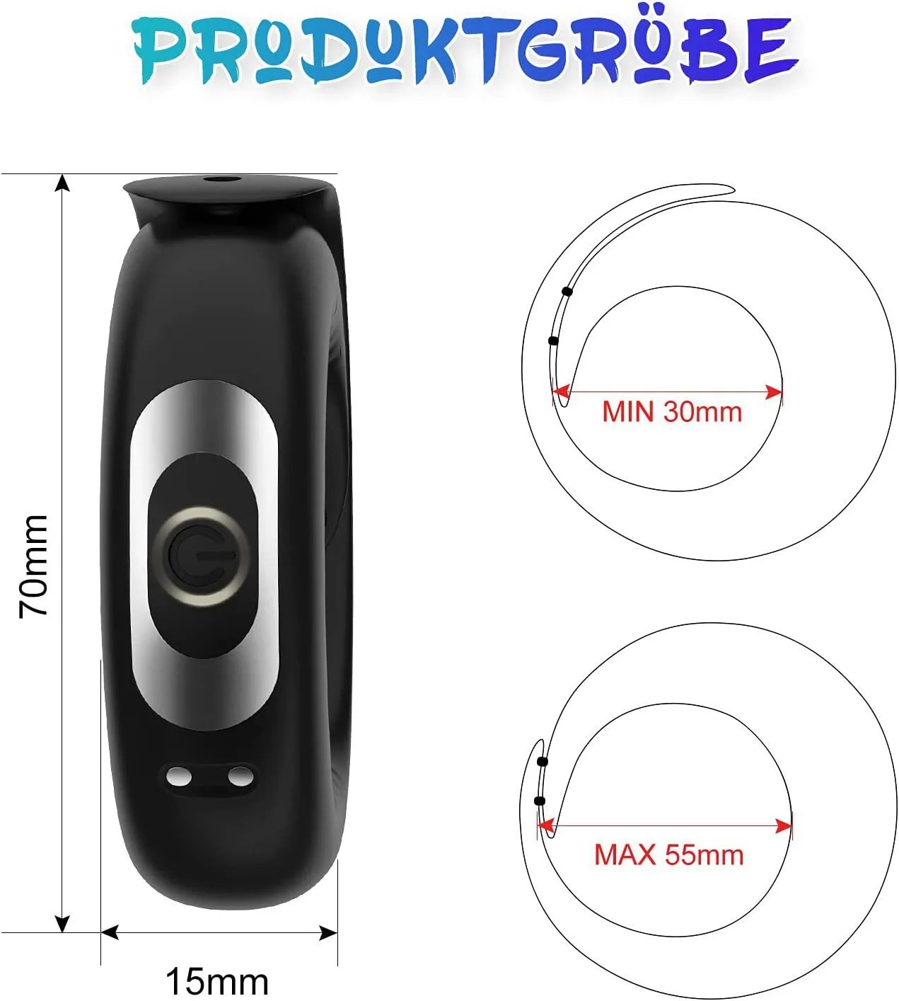 Adjustable Vibrating Cock Ring for Men Masturbator Penis Ring Vibrator Male Delayed Ejaculation Sex Toys