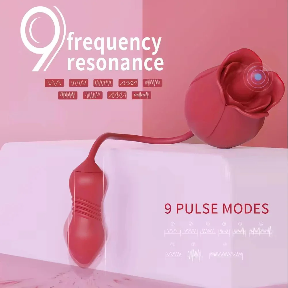 Tongue Rose Vibrator Rose Sex Toy for Women Vibrator Licking Clitoris Vibrator Roses with Tongue Stimulator