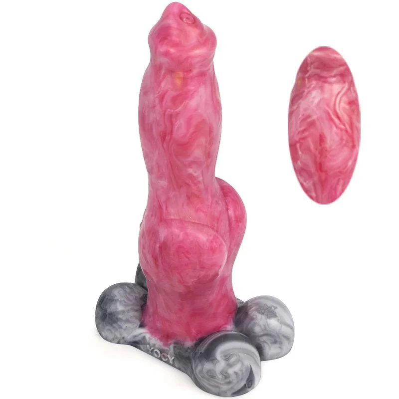 Fantasy Liquid Silicone Flexible Sex Toys Dildos Animal Dog Wolf Penis with Suction Cup Dildos Sex Toys for Women
