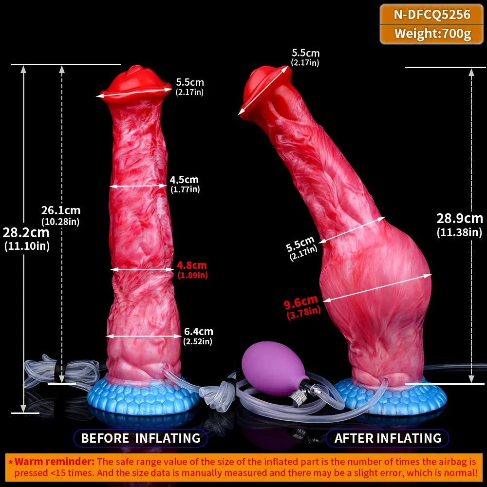 Huge Horse Ejaculation Anal Plug Dildo with Inflatable Function Animal Penis Strong Sucker Sex Toys for Men Women