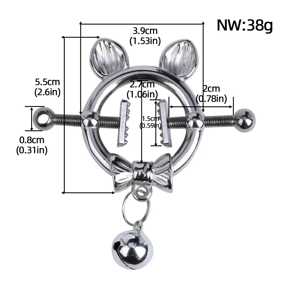 Nipple Clamps with Alligator Clip Adjustable Link Chain Nipple Clamps Breast Clamps Sex Metal Chain Clip Women