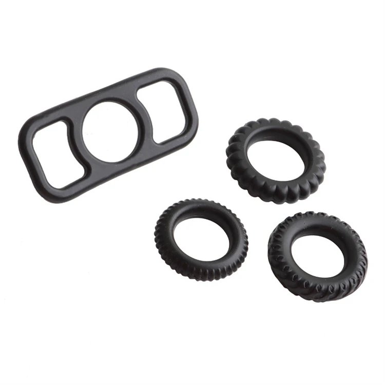 Adult Sex Toys for Men Penis Ring 3 Piece Different Size Mens Silicone Cock Ring
