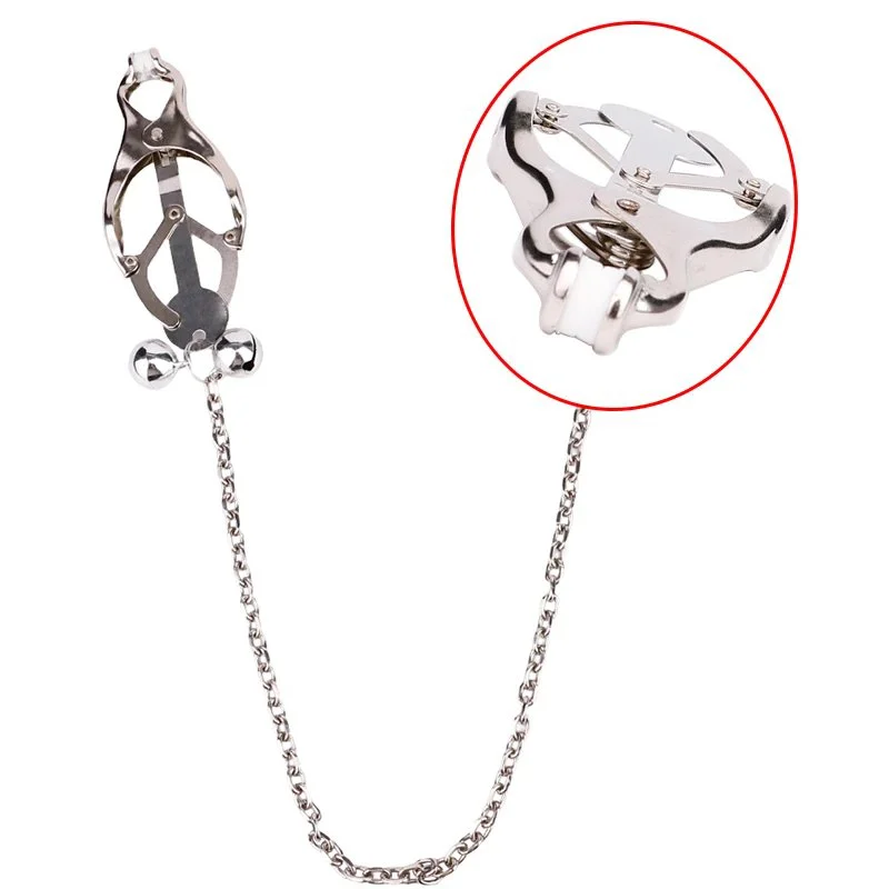 Nipple Clamp Adjustable Pressure Pearl Body Chains Necklace Stainless Steel Nipple Clips Non Piercing Body Jewelry Sex Toys