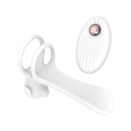 Delayed Ejaculation Trainer Penis Ring Prostate Massager & Anal Plug Vibrator with Semen Lock Ring