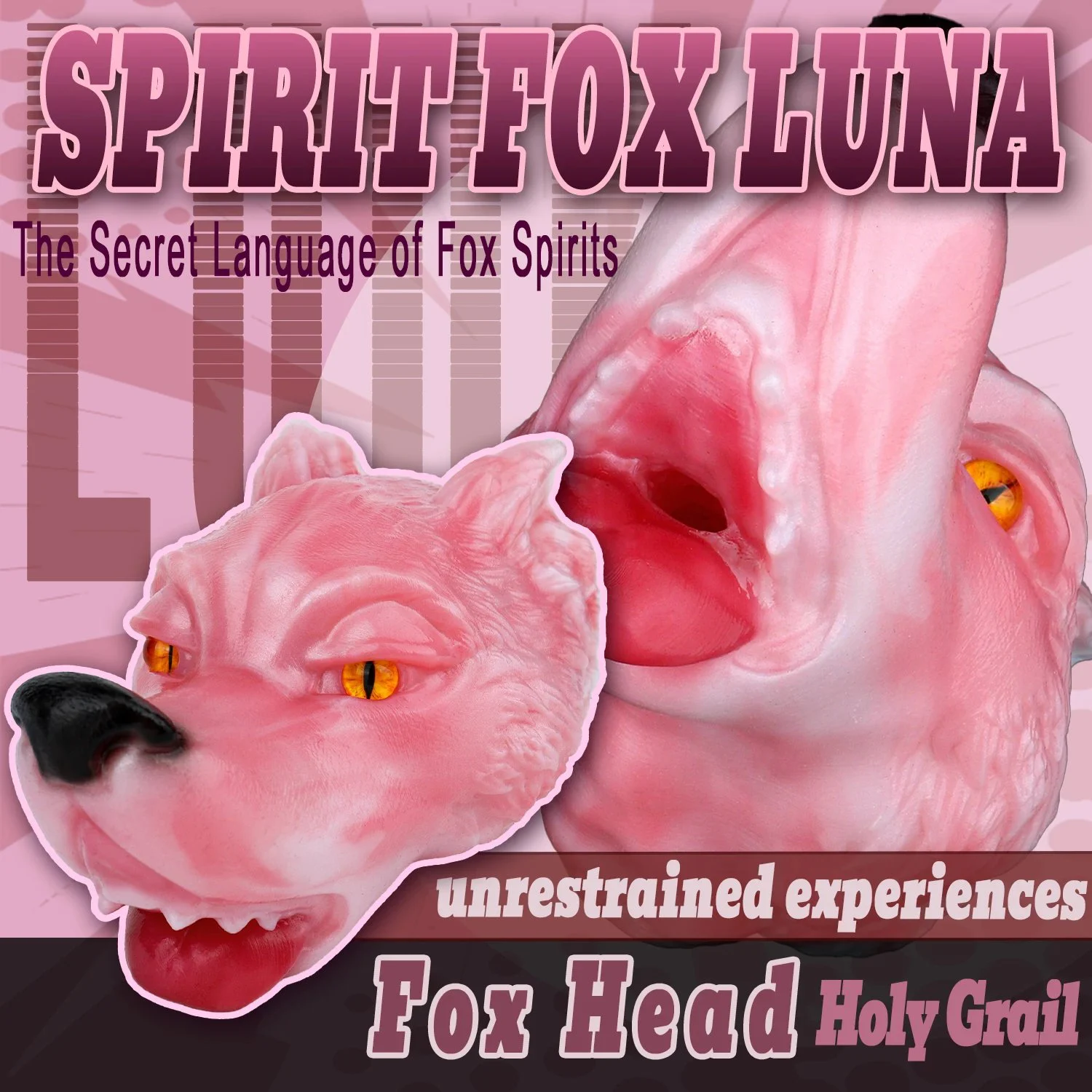 Kitsune Spirit Fantasy Furry Male Masturbator Soft Silicone Sleeve with Strong Suction Sensation and Immersive Experience