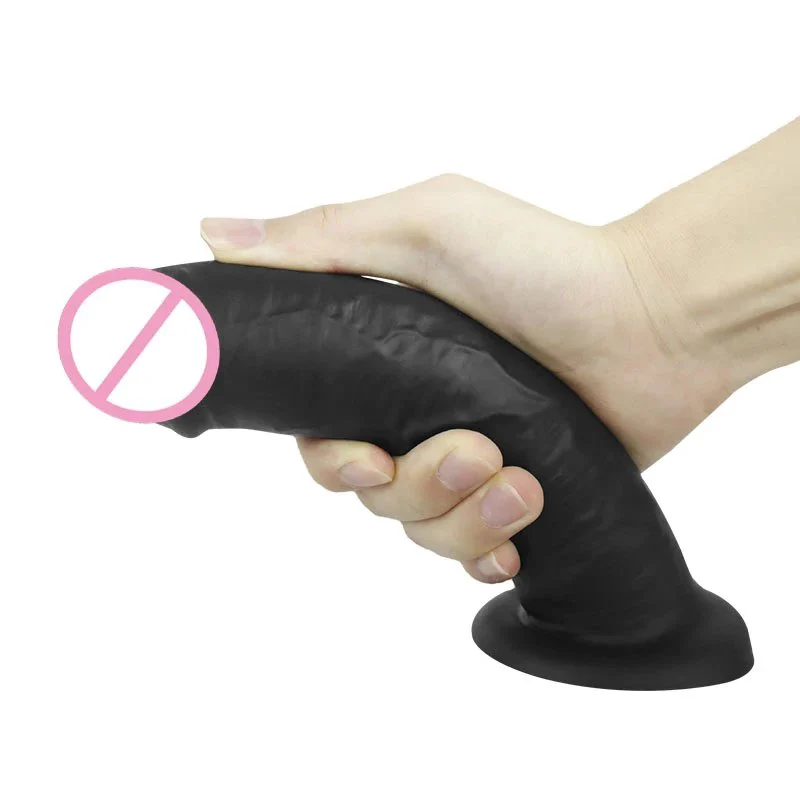Flesh Female Masturbation Toys Eggless Huge Big Penis Dildo Soft Realistic Silicone Dildo Para Mujer with Strong Suction Cup