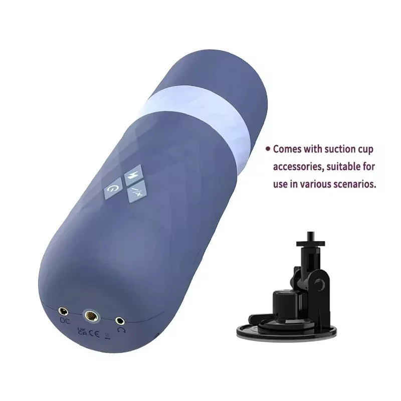 High-frequency Men's Electric Masturbation Cup TPE Dildo Design 10 Adjustable Rotation Modes Hands-free Waterproof IPX7 Vibrator