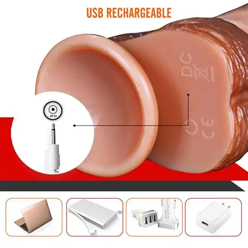 Remote Control Electric Moving Heating Dildo Realistic Lifelike Automatic Thrusting Rotating Wireless Clitoris Dildo Vibrator