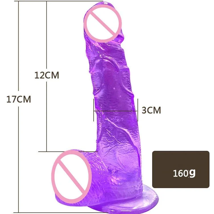 Sex Shop Soft Transparent Realistic Jelly Dildo Suction Cup Sex Toys for Women