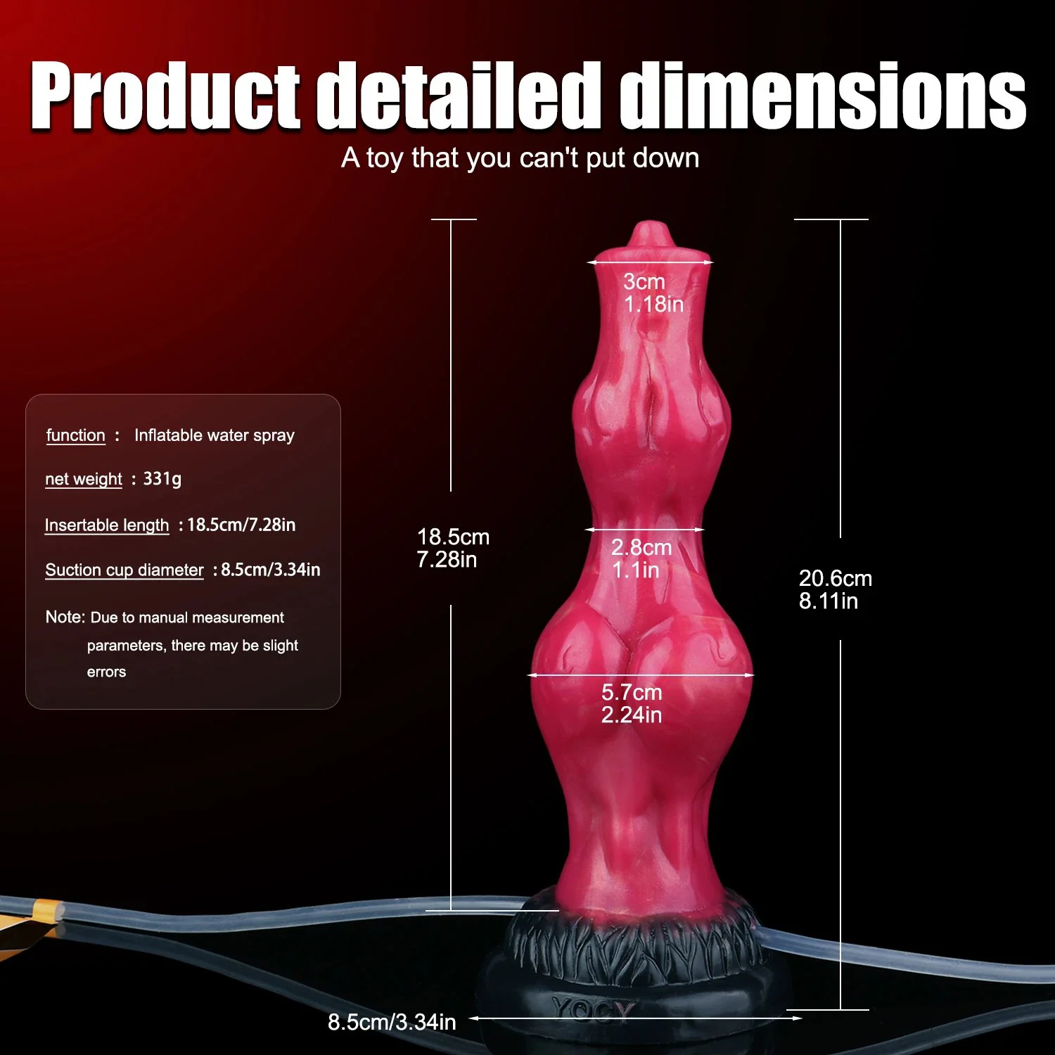 Fantasy Horse Dildo Ejaculation Dildo with Inflatable Squirting Fantasy Dildo for Couple Love